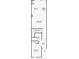 Detailed first-floor plan showcasing the layout with dimensions, including the kitchen, living room, and bedroom at 2662 Mayaguana St, Kissimmee, FL 34747