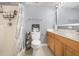 Full bathroom with a shower and tub combination and a single sink vanity at 3063 Mandolin Dr, Kissimmee, FL 34744