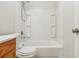 Bathroom showcasing a shower-tub combo and modern fixtures at 384 Zinnia Dr, Casselberry, FL 32707
