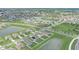 Serene aerial view of a residential community with lush landscaping, tranquil ponds, and well-maintained homes at 392 Citrine Loop, Kissimmee, FL 34758