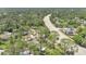 Scenic aerial view of the neighborhood featuring lush greenery and a tranquil pond nearby at 5505 W Magnolia Ave, Port Orange, FL 32127