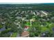 Aerial view showcasing the lush, green landscape and mature trees surrounding a residential neighborhood at 656 Lake Charm Dr, Oviedo, FL 32765