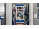 Organized walk-in closet with custom storage solutions, offering ample space for clothing and accessories at 10169 Matchlock Dr, Orlando, FL 32821