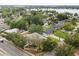 Aerial view of the home showcasing proximity to a lake and surrounding neighborhood at 141 Dommerich Dr, Maitland, FL 32751