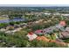 Enchanting view of the neighborhood, highlighting the home’s tile roof, backyard pool, and proximity to nature at 1855 Vista Royale Blvd, Orlando, FL 32835