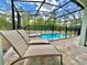 This home features a screened in pool and spa, surrounded by brick pavers and privacy fence at 2034 Fleming Mist Pl, Kissimmee, FL 34747