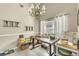 Dining room featuring tile floors and a chandelier at 227 Morning Glory Dr, Lake Mary, FL 32746