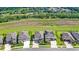Aerial shot of a row of homes, highlighting their green surroundings and community layout at 2294 Gold Dust Dr, Minneola, FL 34715