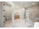 Bathroom featuring a vanity, toilet, and glass shower enclosure at 2412 Chantilly Ave, Winter Park, FL 32789