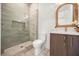 Modern bathroom showcasing a glass-enclosed shower, stylish vanity, and beautiful tile work at 2412 Chantilly Ave, Winter Park, FL 32789