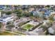 Aerial view of community square with shops, fountain and well maintained landscaping at 4608 Atwood Dr, Orlando, FL 32828