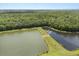Stunning aerial view of a lake and vast forest creating a serene natural setting at 4608 Atwood Dr, Orlando, FL 32828