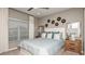 Cozy bedroom with a comfortable bed, warm lighting, and decorative wall accents at 531 Wayland Dr, Haines City, FL 33844