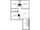 Second floor plan with three bedrooms, loft, linen closet and shared full bathroom at 877 Rivers Crossings St, Clermont, FL 34714