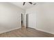 Empty bedroom featuring a closet and wood-look tile flooring at 886 Sherbourne Cir, Lake Mary, FL 32746