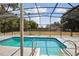 Enjoy the screened pool with a clear blue water, perfect for swimming and outdoor enjoyment at 949 Shadow Oaks Rd, Kissimmee, FL 34744