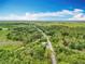 An aerial view of the property showcasing the landscape and a clear blue sky with some scattered clouds at 9506 Number Two Rd, Howey In The Hills, FL 34737