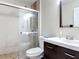 Bathroom with tiled shower and vanity at 970 Courtland Blvd, Deltona, FL 32738