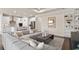 Open concept living area with sight lines to the kitchen and recessed lighting at 1524 Groveline Rd, St Cloud, FL 34771