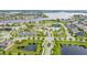 Scenic aerial view of the community with ponds, playground and community pool and manicured landscaping at 15862 Citrus Grove Loop, Winter Garden, FL 34787