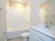 Pristine bathroom featuring a bathtub, shower, and a white vanity with countertop space at 16103 Silver Brook Way, Winter Garden, FL 34787