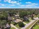 Expansive aerial view of a neighborhood with mature trees, showcasing a home with a pool at 3300 Se 22Nd Ave, Ocala, FL 34471