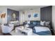 Elegant living room with blue accents, stylish furniture, and a cozy, inviting atmosphere at 3719 Bluethread Way, Poinciana, FL 34759