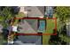 Aerial shot of home with pool highlighting property lines at 5007 Bellthorn Dr, Orlando, FL 32837