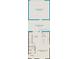 First floor plan showcasing a two car garage, kitchen and gathering room at 6951 Copperwood Ave, Orlando, FL 32829