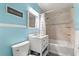 Clean bathroom with shower and tub combination, sink and toilet at 793 Greenway Pl, Daytona Beach, FL 32114