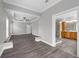 Spacious main bedroom with ceiling fan and ensuite bathroom featuring a glass shower at 803 Jersey Ave, St Cloud, FL 34769