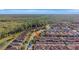 Scenic aerial view highlights community amenities, lush greenery, and proximity to local attractions at 8919 Bismarck Palm Rd, Kissimmee, FL 34747