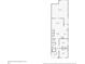 Floorplan of the first floor showing an open concept layout of the kitchen and living room at 8919 Bismarck Palm Rd, Kissimmee, FL 34747