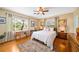Bright bedroom with hardwood floors, complemented by art and decor for a relaxing vibe at 1516 Arthur St, Orlando, FL 32804