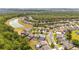 Scenic aerial perspective of the community, highlighting its well-planned layout and proximity to a peaceful lake at 2805 Lido Key Ct, Kissimmee, FL 34747