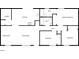 A detailed floor plan showcasing the layout with kitchen, bedrooms, baths, and living spaces at 3090 Yorkshire Dr, Deltona, FL 32738