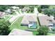 Home with screened pool and lush lawn, nestled within a verdant neighborhood at 4906 Keaton Crest Dr, Orlando, FL 32837