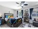 Cozy bedroom with window views and decorative accents at 525 Southport Dr, Longwood, FL 32750