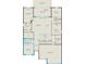 Floor plan featuring 4 bedrooms, 3 baths, kitchen, gathering room, covered lanai, and 3 car garage at 6035 Blue View Way, St Cloud, FL 34771