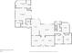 Detailed first floor plan showing the layout of a home with kitchen, bedrooms, and living spaces at 605 Macglenross Dr, Oviedo, FL 32765