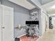 Efficient home office space with built-in desk and dual monitors, ideal for remote work or study at 701 Saint Michael Ln, Altamonte Springs, FL 32714