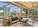 Inviting screened patio with comfortable seating and lush backyard views at 40137 County Road 452, Leesburg, FL 34788