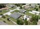 Aerial view featuring a home, fenced backyard with inground pool, and surrounding neighborhood at 4811 Sw 108Th Place Rd, Ocala, FL 34476