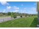 Well-kept lawn with view of surrounding landscape, road, and trees at 6139 Claystone Way, Mount Dora, FL 32757