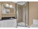 Bathroom with a vanity, toilet, and glass shower at 633 Balmoral Rd, Winter Park, FL 32789