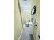 Cozy bathroom featuring a marble shower, mosaic tile, and a contemporary sink at 11714 Peachstone Ln, Orlando, FL 32821