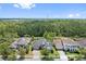 Aerial view of a residential street showcasing well-maintained homes and mature trees at 13137 Lower Harden Ave, Orlando, FL 32827