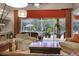 Inviting living room with backyard and pool view through large windows and access to the lanai at 162 Seville Chase Dr, Winter Springs, FL 32708