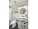 Charming bathroom with subway tile, sliding shower door, and modern vanity at 1701 Canton Street, Orlando, FL 32803