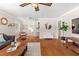 Inviting living room featuring hardwood floors, modern decor, and an open layout for entertaining at 1701 Canton Street, Orlando, FL 32803